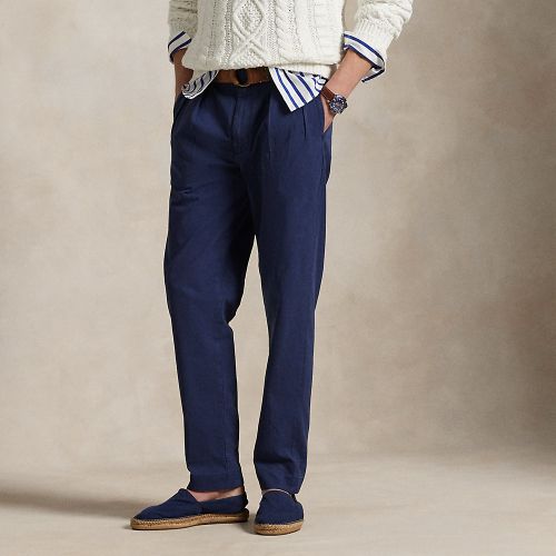 Pantalon slim fuselé à pinces en sergé - Polo Ralph Lauren - Modalova