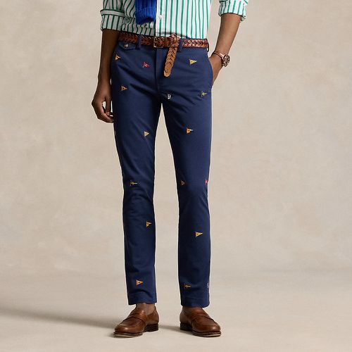 Pantalon chino slim stretch brodé - Polo Ralph Lauren - Modalova
