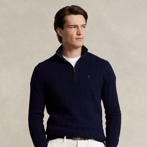 Pull en tricot torsadé de laine et coton - Polo Ralph Lauren - Modalova