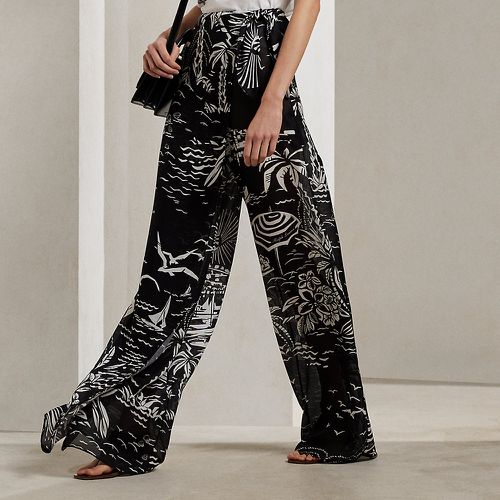 Pantalon Yazmin motif plage gaze de soie - Collection - Modalova