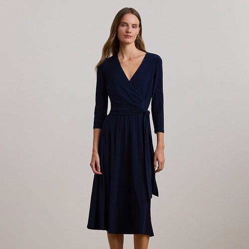 Robe col en V croisé en jersey - Lauren - Modalova