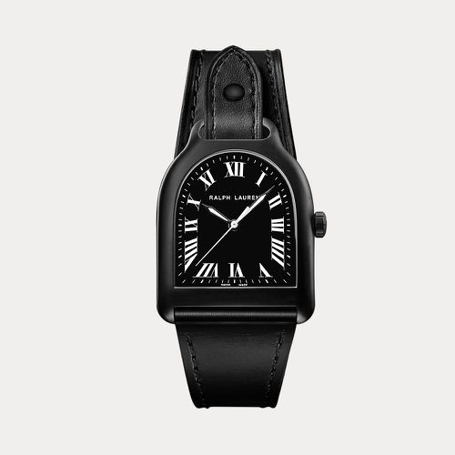 Montre modèle moyen en acier cadran noir - Ralph Lauren - Modalova