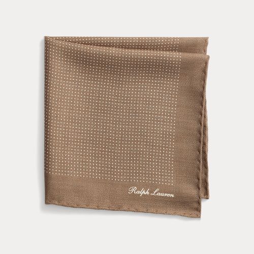 Pochette à motif pois soie et cachemire - Purple Label - Modalova