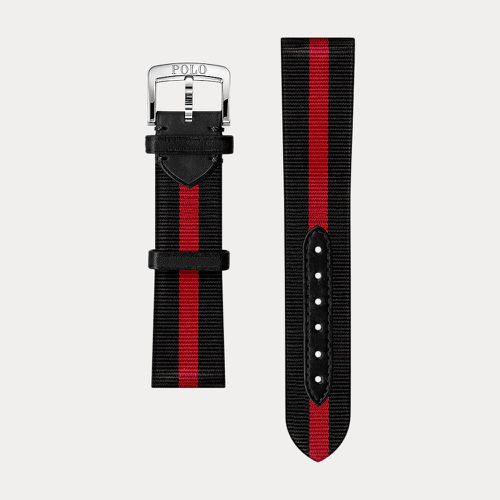 Bracelet de montre en soie rayée - Polo Ralph Lauren - Modalova