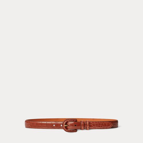 Ceinture en alligator avec boucle - Collection - Modalova