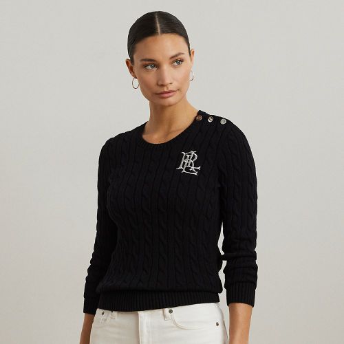 Pull torsadé à boutons en coton - Lauren - Modalova