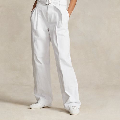 Pantalon à jambe large ceinturé en denim - Polo Ralph Lauren - Modalova