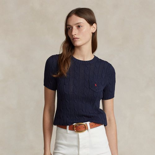 Pull torsadé à manches courtes en coton - Polo Ralph Lauren - Modalova