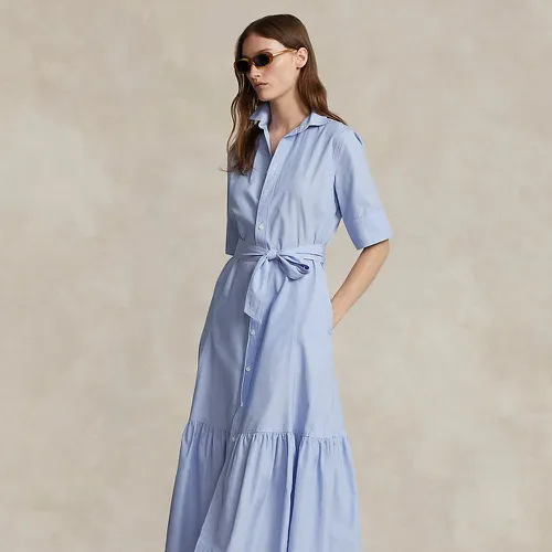 Robe-chemise volantée en coton - Polo Ralph Lauren - Modalova