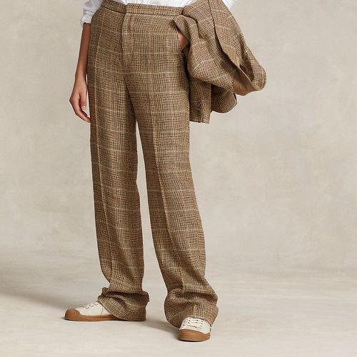 Pantalon droit écossais en lin et soie - Polo Ralph Lauren - Modalova