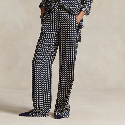 Pantalon large motif géométrique en soie - Polo Ralph Lauren - Modalova