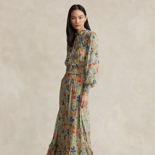 Robe fleurie en georgette froissée - Polo Ralph Lauren - Modalova