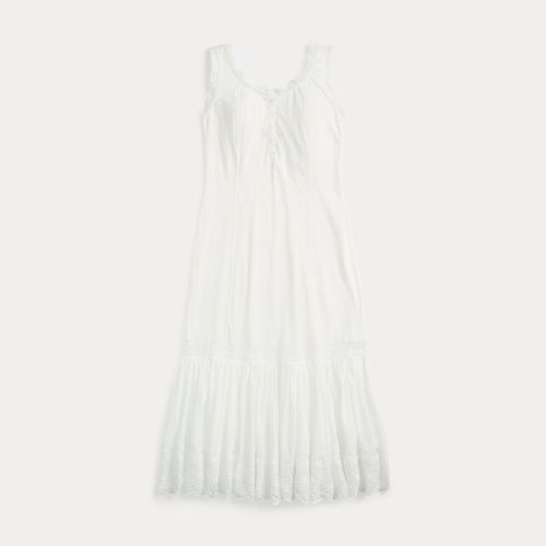 Robe à broderie anglaise en coton et lin - RRL - Modalova