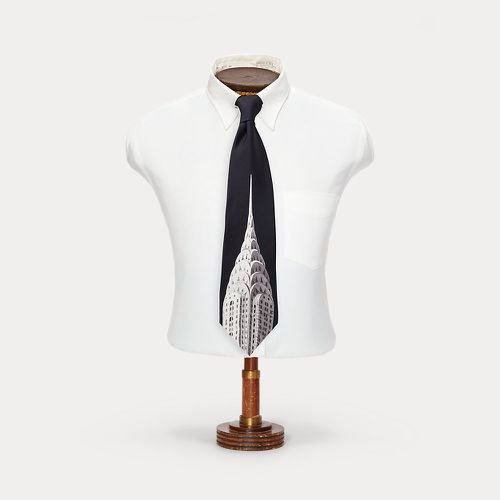 Cravate soie faite main graphique - RRL - Modalova