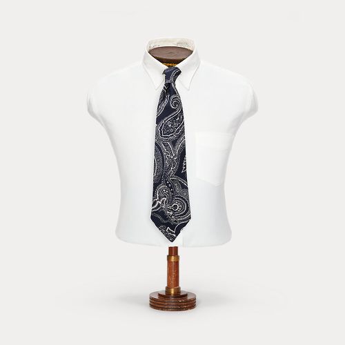 Cravate motif cachemire en sergé de soie - RRL - Modalova
