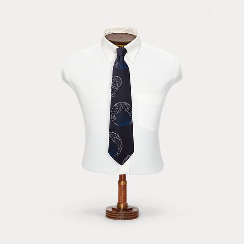 Cravate faite main en soie imprimée - RRL - Modalova