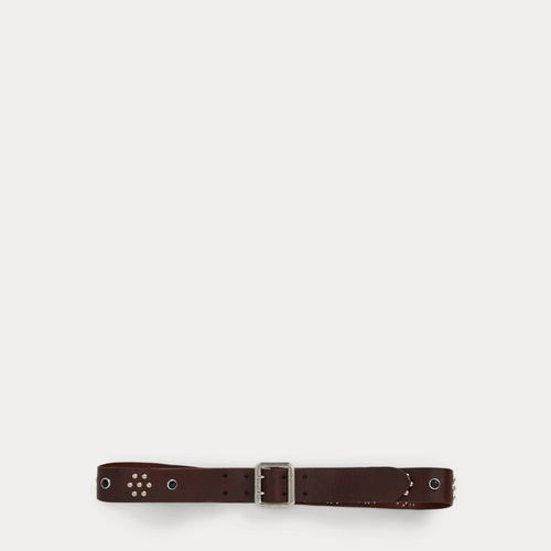 Ceinture en cuir avec logo clouté - RRL - Modalova