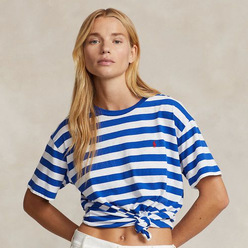 T-shirt rayé à col rond jersey de coton - Polo Ralph Lauren - Modalova