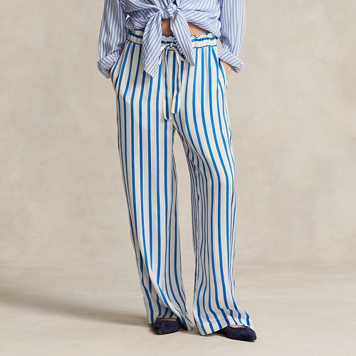 Pantalon à jambe large rayé en soie - Polo Ralph Lauren - Modalova