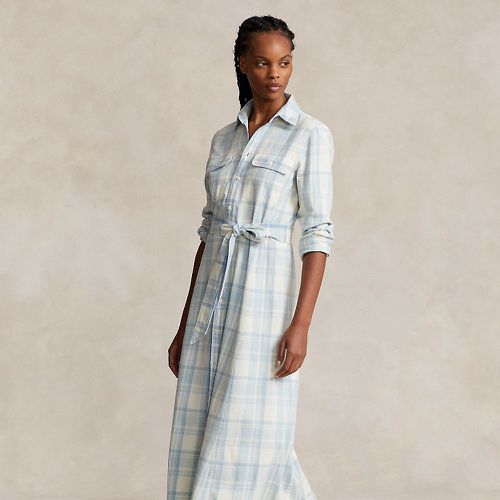 Robe-chemise ceinturée en sergé de coton - Polo Ralph Lauren - Modalova