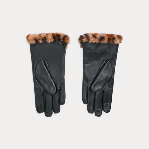 Gants tactiles mouton et fausse fourrure - Lauren - Modalova