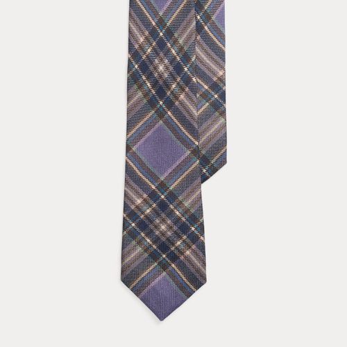 Cravate écossaise cachemire et soie - Purple Label - Modalova