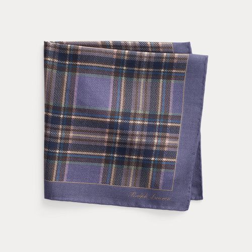 Pochette écossaise soie et cachemire - Purple Label - Modalova