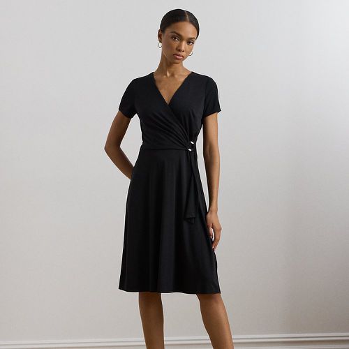 Robe col en V croisé en jersey - Lauren - Modalova