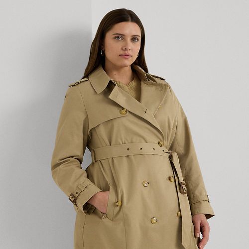 Grandes Tailles - Trench-coat croisé en coton mélangé - Lauren Curve - Modalova