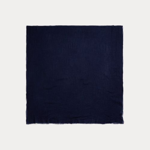 Écharpe en laine à bordure frangée - Polo Ralph Lauren - Modalova