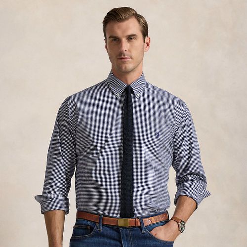 Grandes Tailles - Chemise vichy en popeline stretch - Big & Tall - Modalova