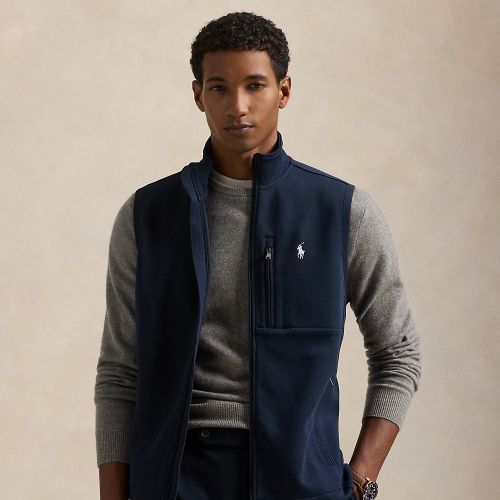 Gilet à col cheminée en maille double - Polo Ralph Lauren - Modalova