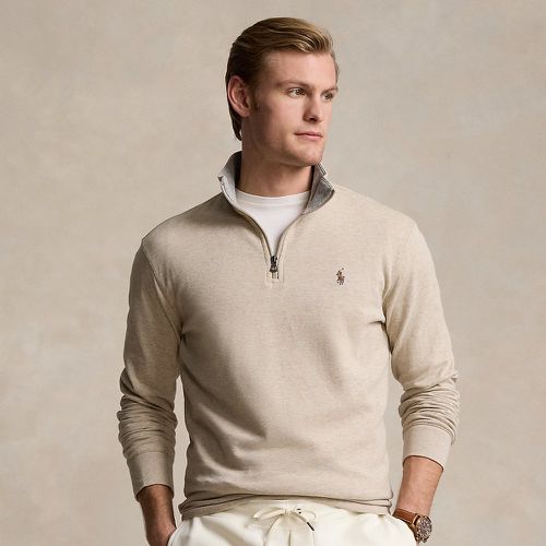 Pull demi-zippé en jersey luxueux - Polo Ralph Lauren - Modalova