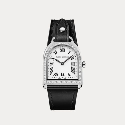 Montre small en acier et diamants - Ralph Lauren - Modalova