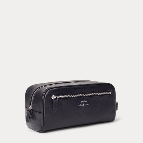 Trousse de voyage en cuir chagrin - Polo Ralph Lauren - Modalova