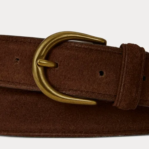 Ceinture en daim avec boucle en laiton - Polo Ralph Lauren - Modalova
