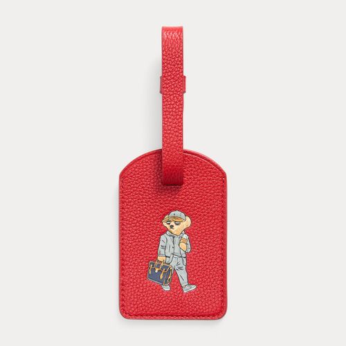 Étiquette bagage Polo Bear cuir grainé - Polo Ralph Lauren - Modalova