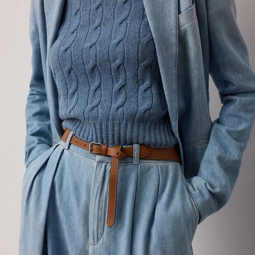 Ceinture fine à nouer en vachette - Collection - Modalova