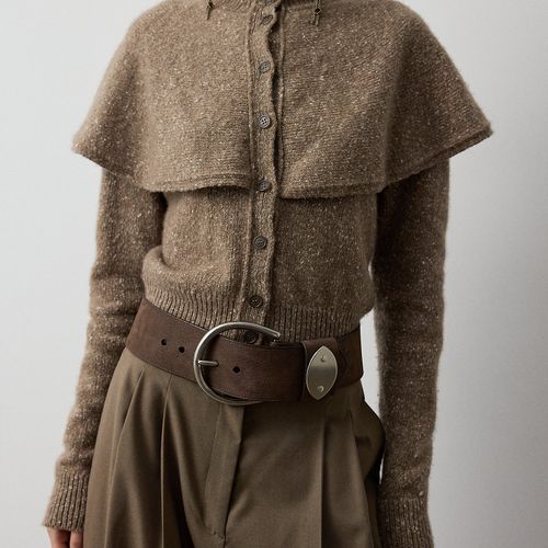 Ceinture large en nubuck grainé - Collection - Modalova