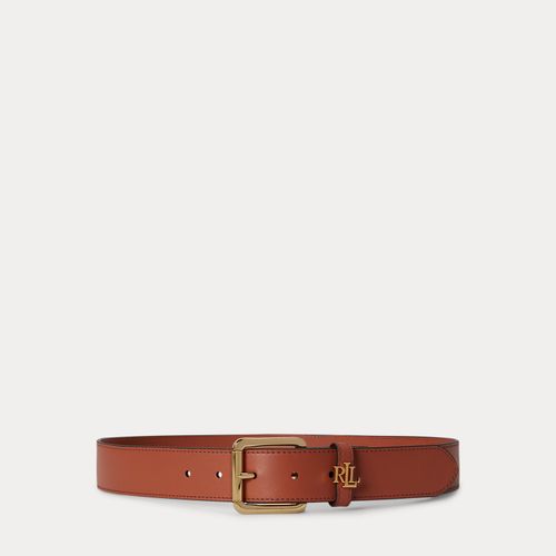 Ceinture en cuir avec passant logo - Lauren - Modalova