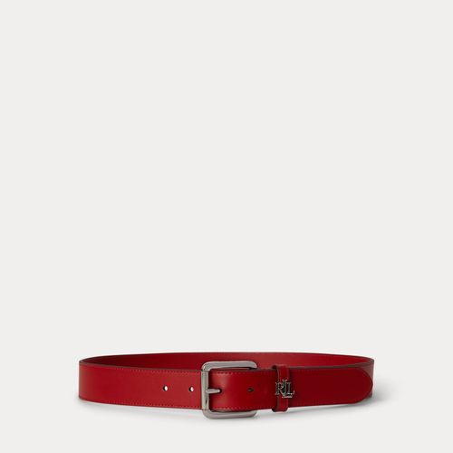 Ceinture en cuir avec passant logo - Lauren - Modalova