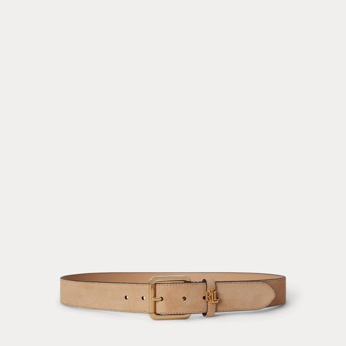 Ceinture passant à logo en daim - Lauren - Modalova