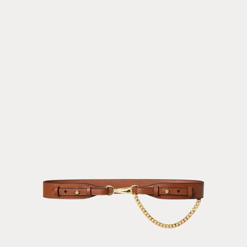 Ceinture fermeture à clip et chaîne cuir - Lauren - Modalova