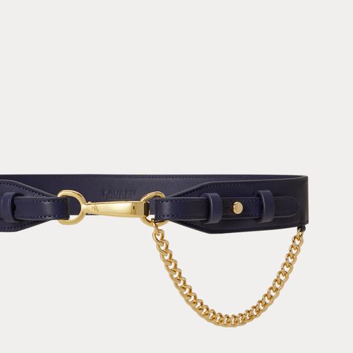 Ceinture fermeture à clip et chaîne cuir - Lauren - Modalova