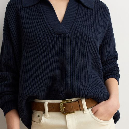 Ceinture à boucle travaillée en daim - Lauren - Modalova