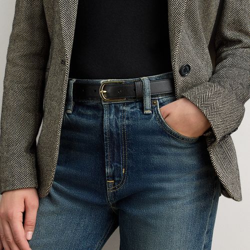 Ceinture fine en cuir à boucle ronde - Lauren - Modalova