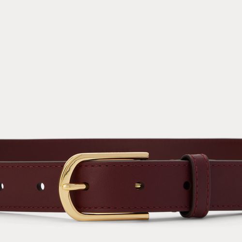 Ceinture fine en cuir à boucle ronde - Lauren - Modalova