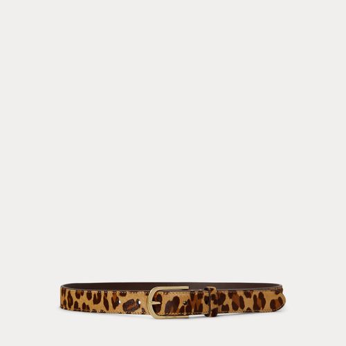 Ceinture fine motif léopard boucle ronde - Lauren - Modalova