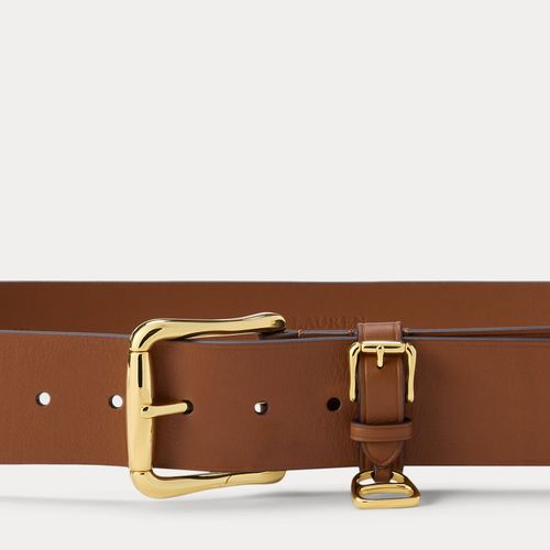 Ceinture large en cuir à boucle arrondie - Lauren - Modalova