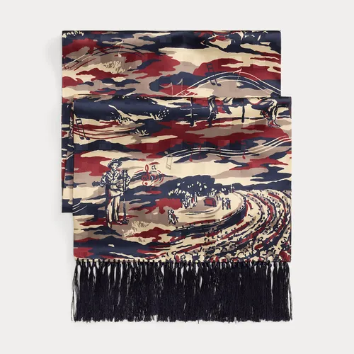 Foulard en soie à motif musical - RRL - Modalova